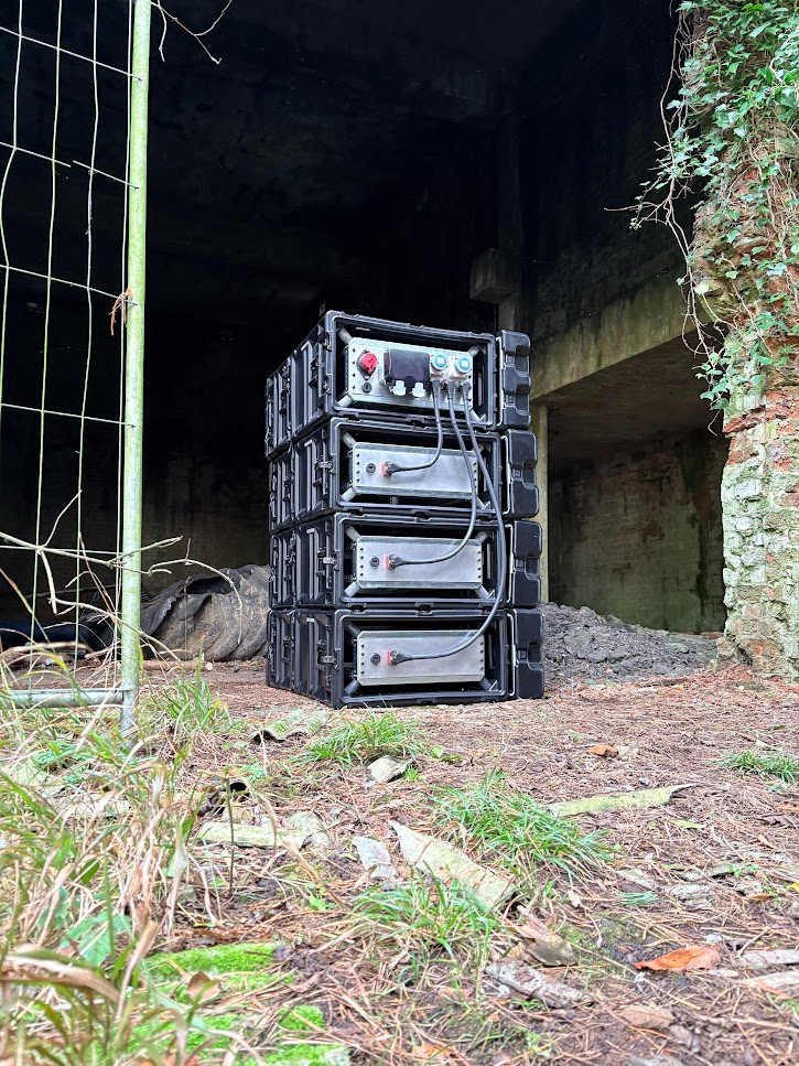 Ruggedised deployable battery stack in the field